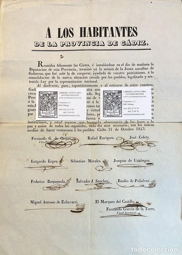 Libros antiguos: D. MELCHOR Ord&oacute;&ntilde;ez y Viana Gefe superior pol&iacute;tico de esta Provincia. C&Aacute;DIZ, 1848