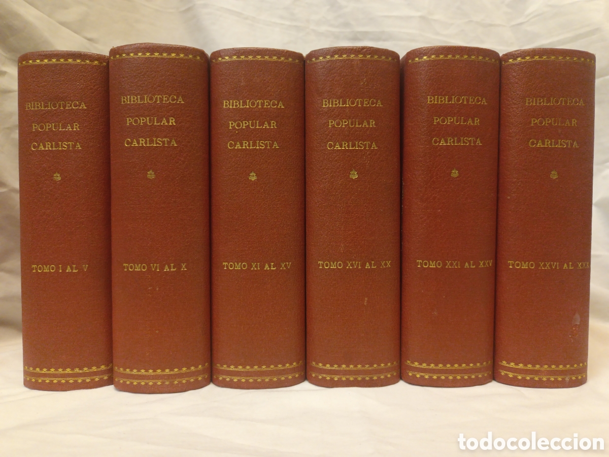 Libros antiguos: REVISTA CARLISMO - BIBLIOTECA POPULAR CARLISTA - A&Ntilde;O 1895 - 1897 - 30 VOLUMENES EN 8&deg; - COMPLETA