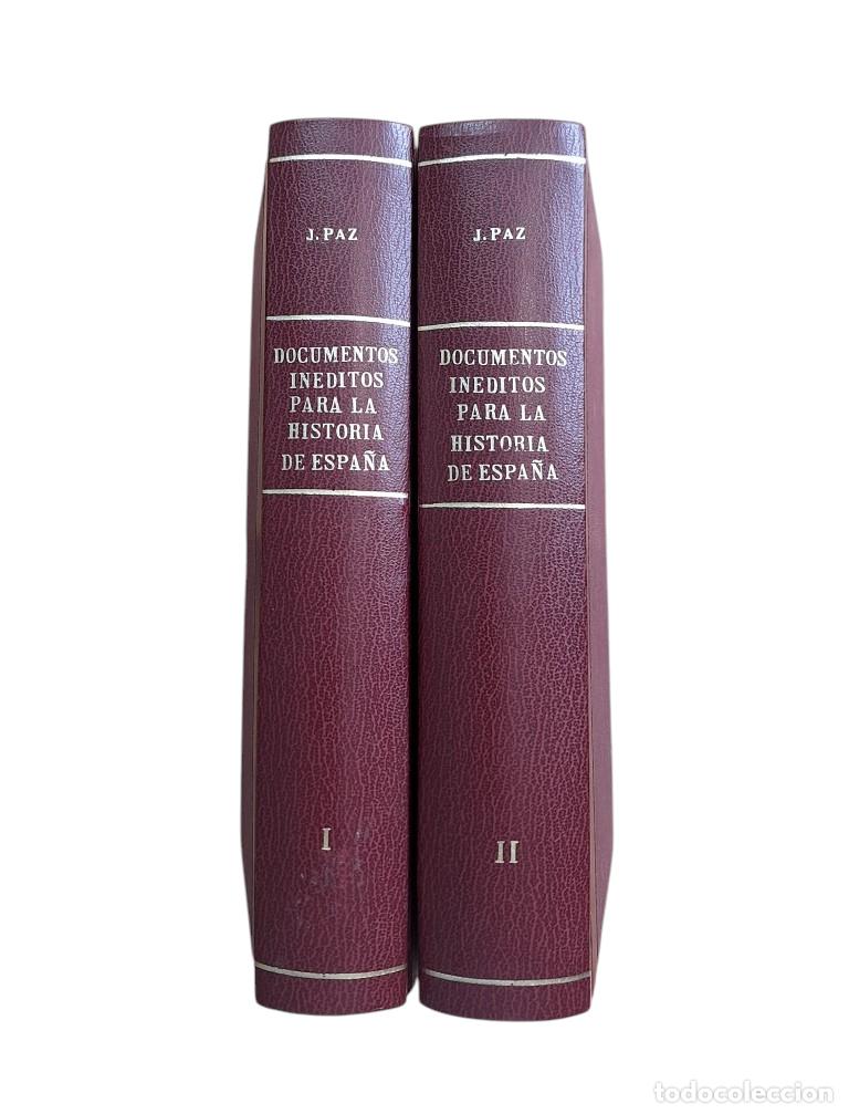 Libros antiguos: Paz, Juli&aacute;n.- CAT&Aacute;LOGO DE LA COLECCI&Oacute;N DE DOCUMENTOS IN&Eacute;DITOS PARA LA HISTORIA DE ESPA&Ntilde;A (I-II)