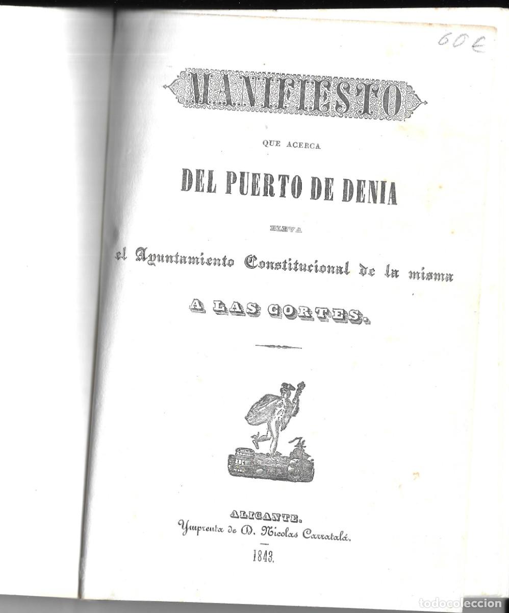 Libros antiguos: Puerto de Denia. 1843