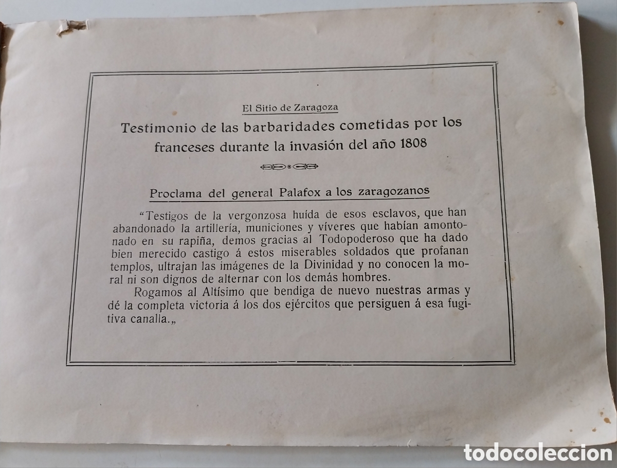Libros antiguos: El Sitio de Zaragoza - Foto 3