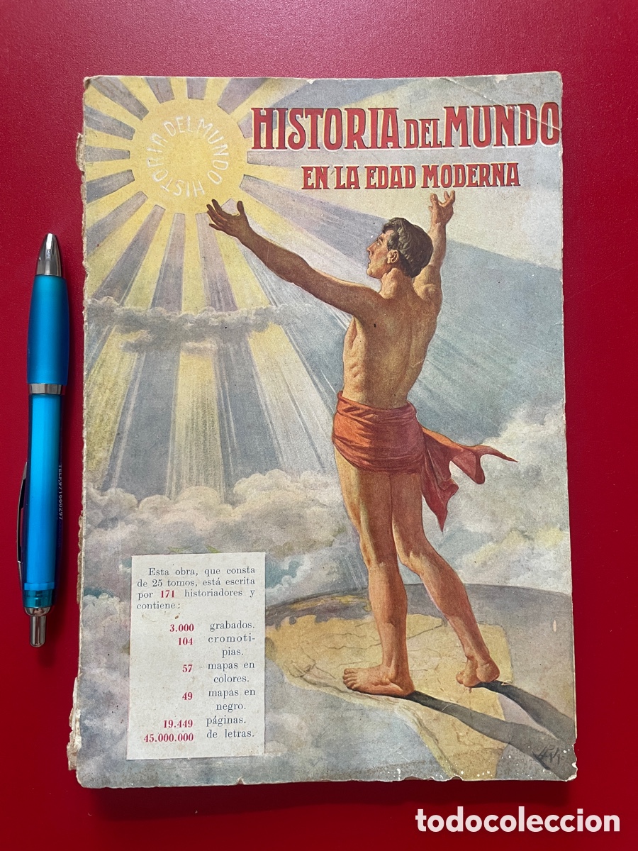 Libros antiguos: Historia del mundo en la Edad Moderna. Primer libro. L&aacute;minas a color. Sopena.
