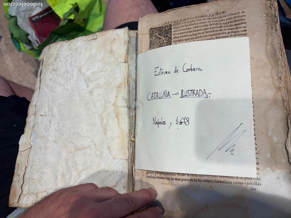 Libros antiguos: Estevan de corbera Catalunya ilustrada N&aacute;poles 1678