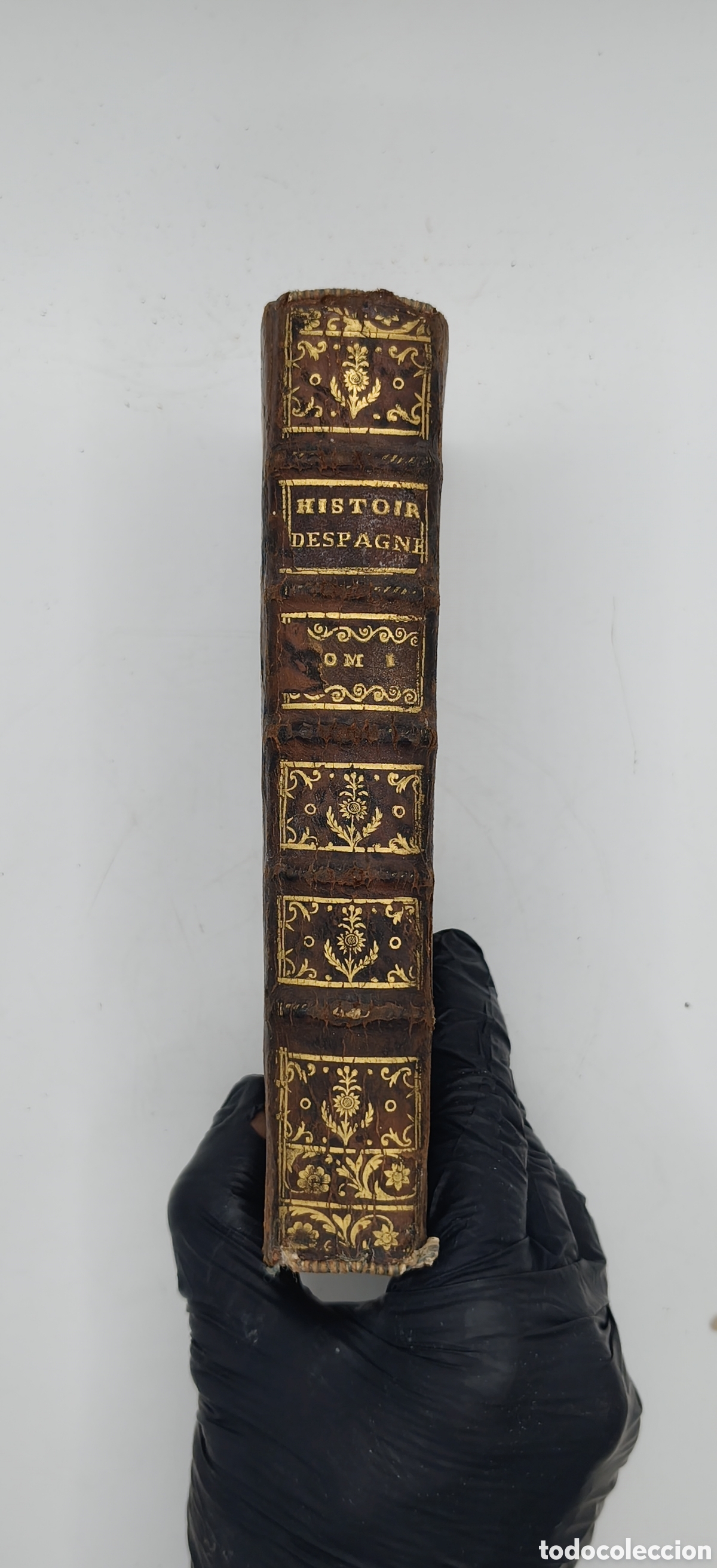 Libros antiguos: 1758. Tomo I: Abr&eacute;g&eacute; Chronologique de l'Histoire d'Espagne - Desormeaux. Libro antiguo en plena piel