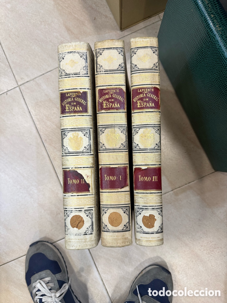 Libros antiguos: Lote de 3 tomos historia general de Espa&ntilde;a, 1879