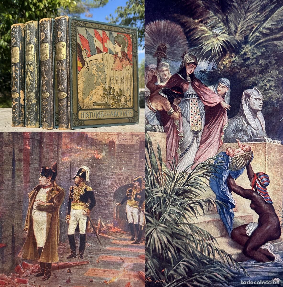 Libros antiguos: ca.1915 - HISTORIA DE LAS NACIONES - ILUSTRADA - MAPAS - NAPOLE&Oacute;N - EGIPTO