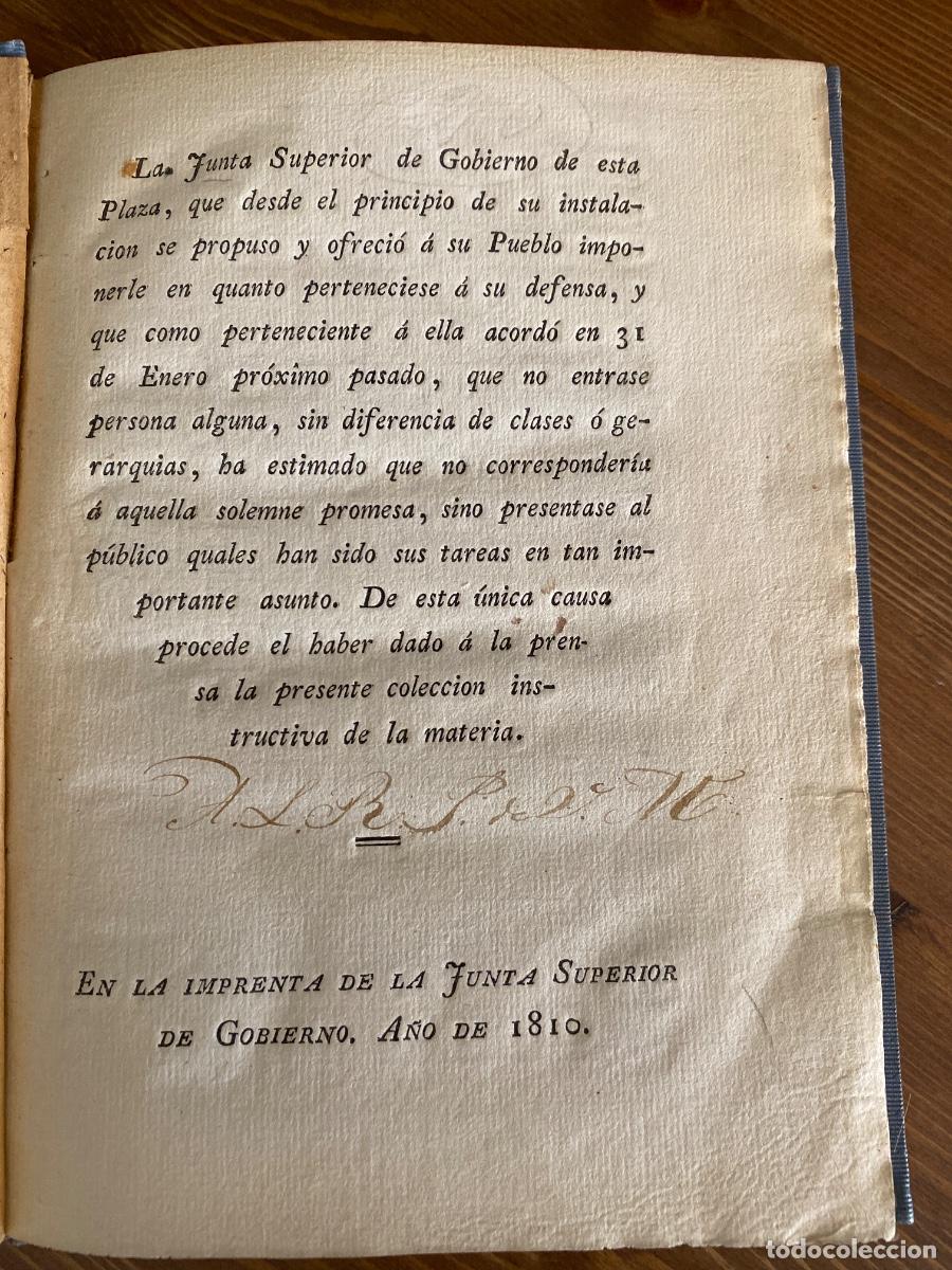 Libros antiguos: GUERRA DE LA INDEPENDENCIA ESPA&Ntilde;A. JUNTA DE GOBIERNO DE CADIZ 1810. Ex- libris Luis Bardon