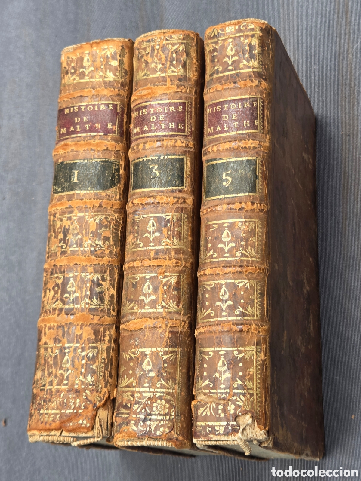 Libros antiguos: HISTOIRE DES CHEVALIERS HOSPITALIERS DE S. JEAN DE JERUSALEM 1772 Abb&eacute; Vertot 3 Tomos