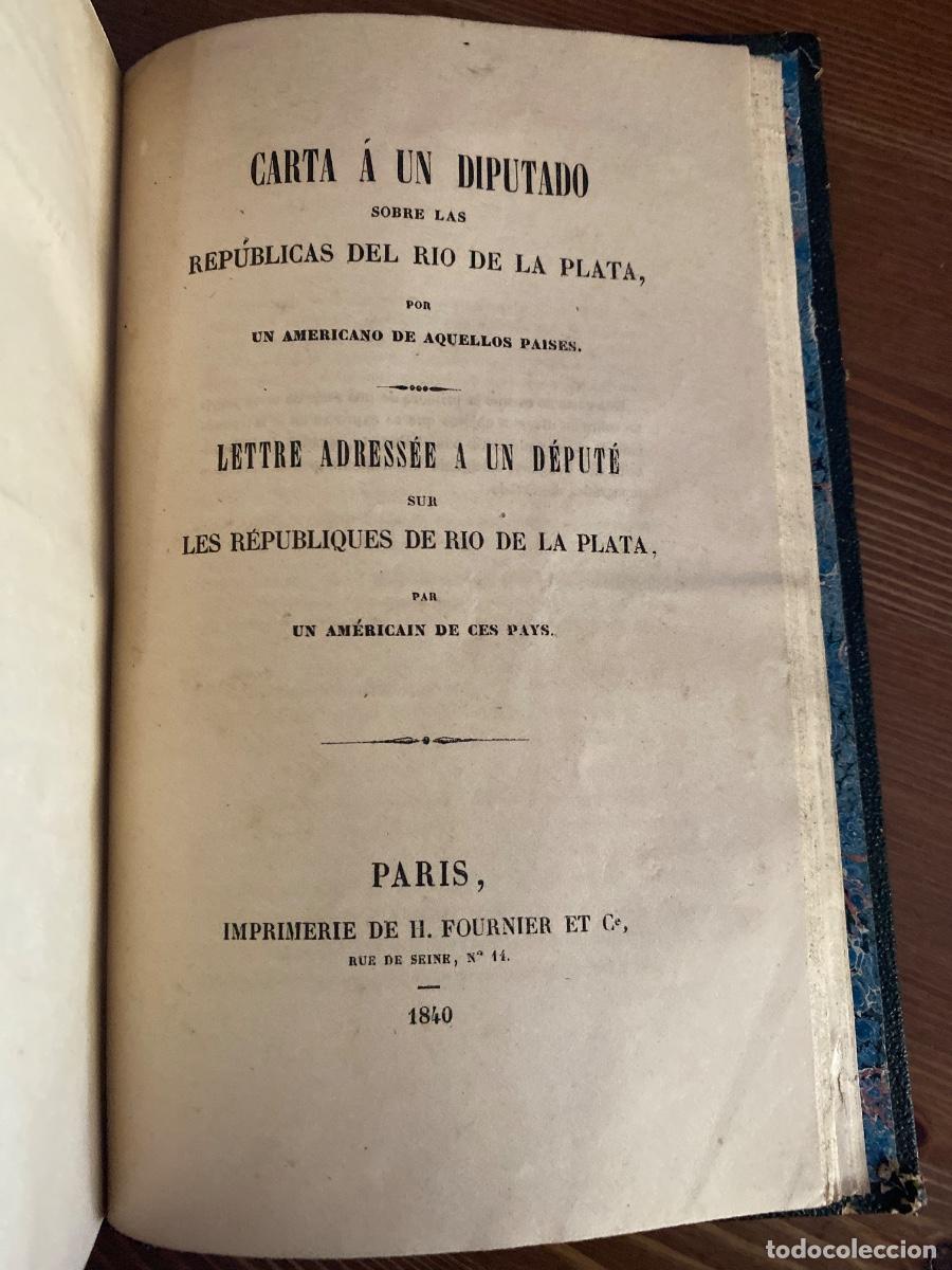 Libros antiguos: CARTA DIPUTADO REPUBLICAS RIO PLATA CAMPAGNE PARIS GUERRE MOSCOU, NOTICE HISTORIQUE SILVESTRE SACY