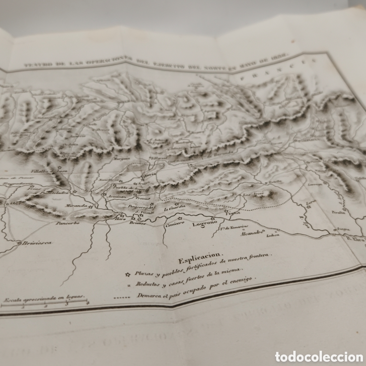 Libros antiguos: Libro 1837. Memoria General C&oacute;rdoba. Guerras Carlistas. COMPLETO Con Mapa Desplegable. Piel &Eacute;poca