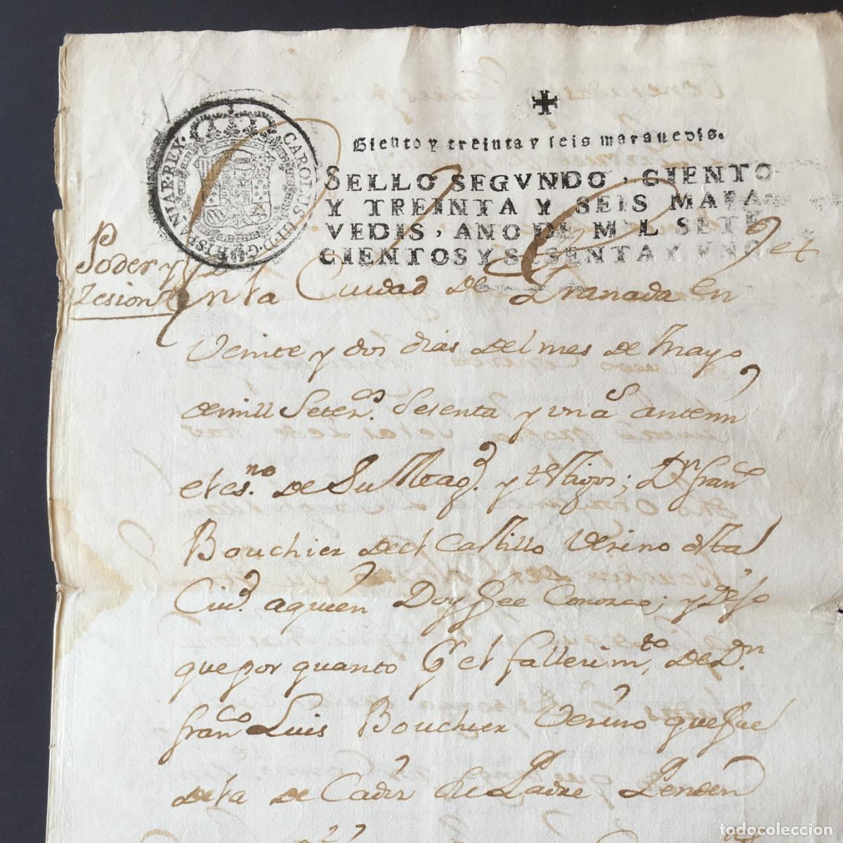 Libros antiguos: A&ntilde;o 1761 - Manuscrito - Granada - Marquesado de Santa Mar&iacute;a - C&aacute;diz