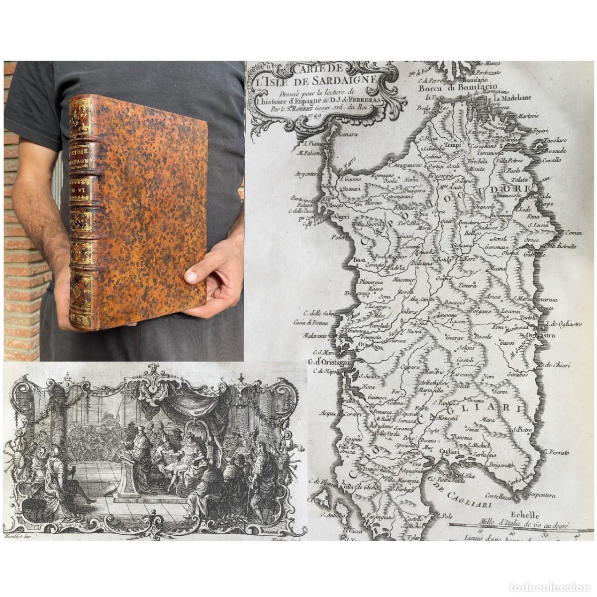 Livres anciens: A&ntilde;o 1751 - Corcega - Cerde&ntilde;a - Reconquista - Historia de Espa&ntilde;a - Ferreras Histoire d&rsquo;Espagne