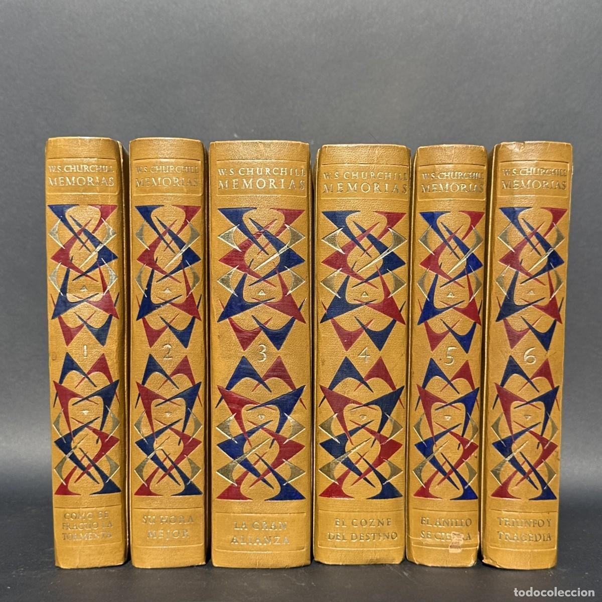 Antiquarische B&uuml;cher: Winsston S.Churchill, Memorias de la Segunda Guerra Mundial, Plaza Janes, 1963, 6 tomos