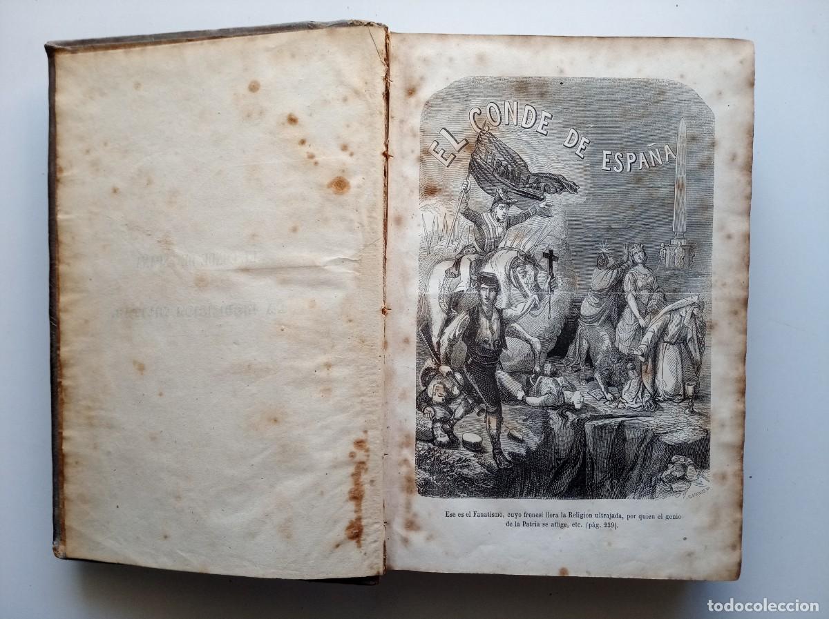Old books: FRANCISCO JOSE ORELLANA. EL CONDE DE ESPA&Ntilde;A. 1861. FOLIO MENOR. ILUSTRADO CON MULTITUD DE GRABADOS.
