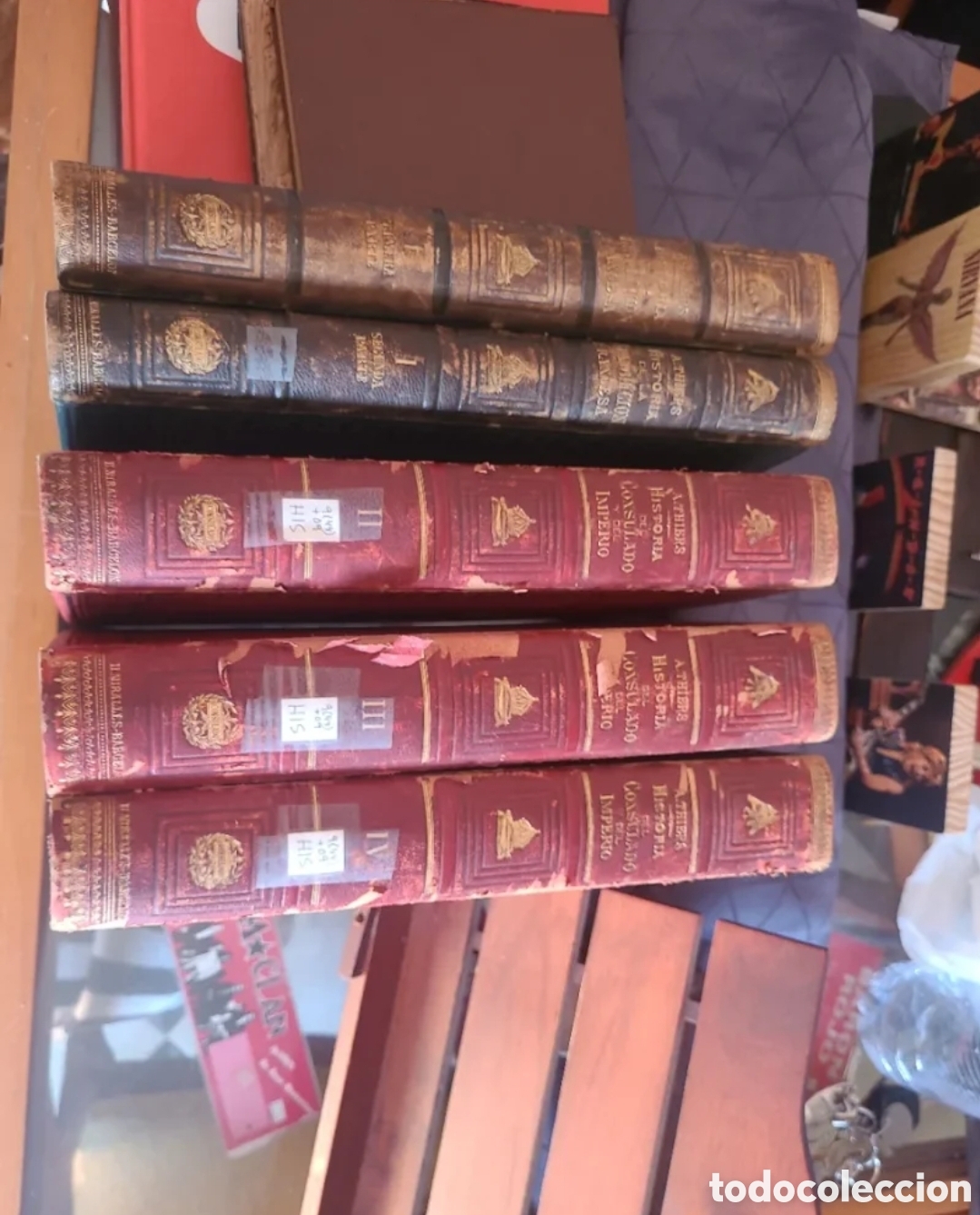 Libros antiguos: A. Thiers - Historia de la Revoluci&oacute;n francesa & del consulado y del imperio - Montaner y Sim&oacute;n