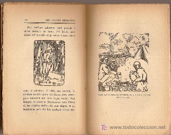 Libros antiguos: Les heures dechirees ( Notes du front ) / L. Larguier; Ilust. R. Diligent. - Foto 2