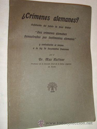 Libros antiguos: CR&Iacute;MENES ALEMANES?.  KUTTNER Dr. Max.  Imp. Moderna. - Foto 1