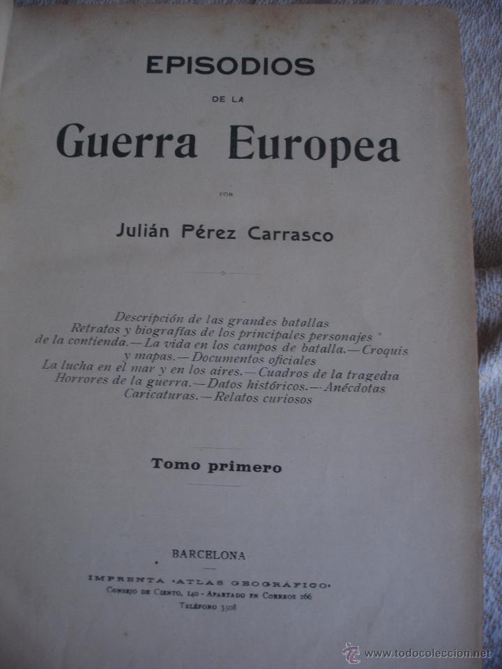 Libros antiguos: Episodios de la Guerra Europea - Foto 3