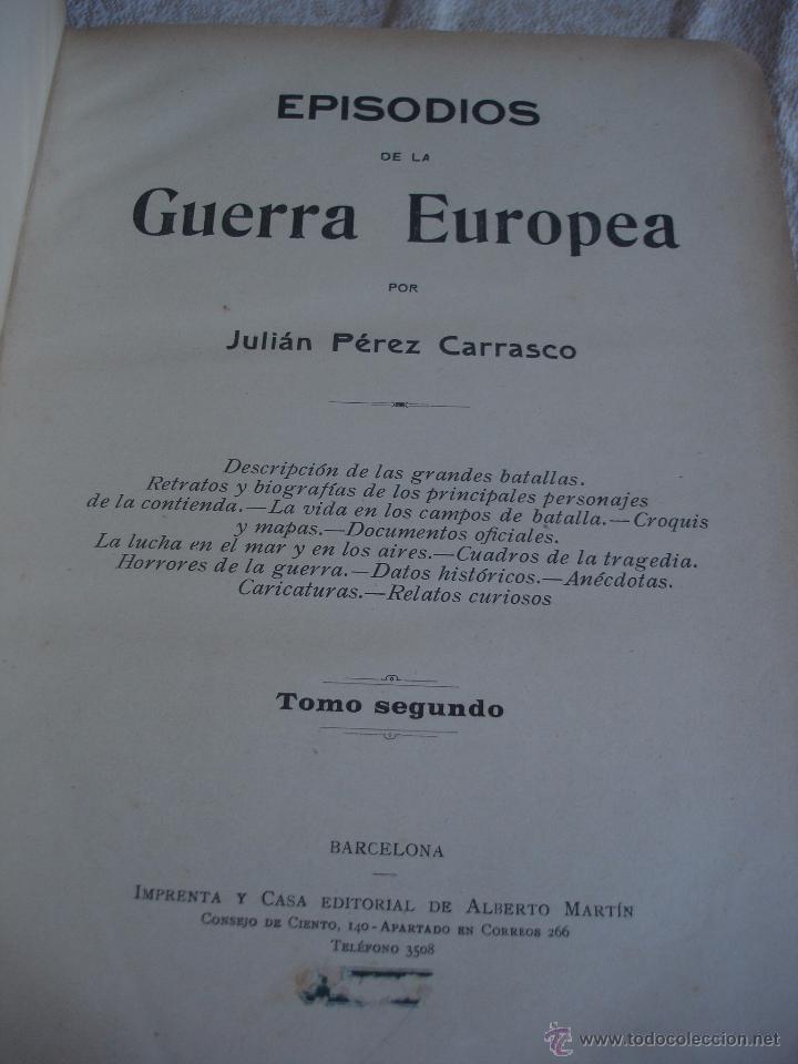 Libros antiguos: Episodios de la Guerra Europea - Foto 9