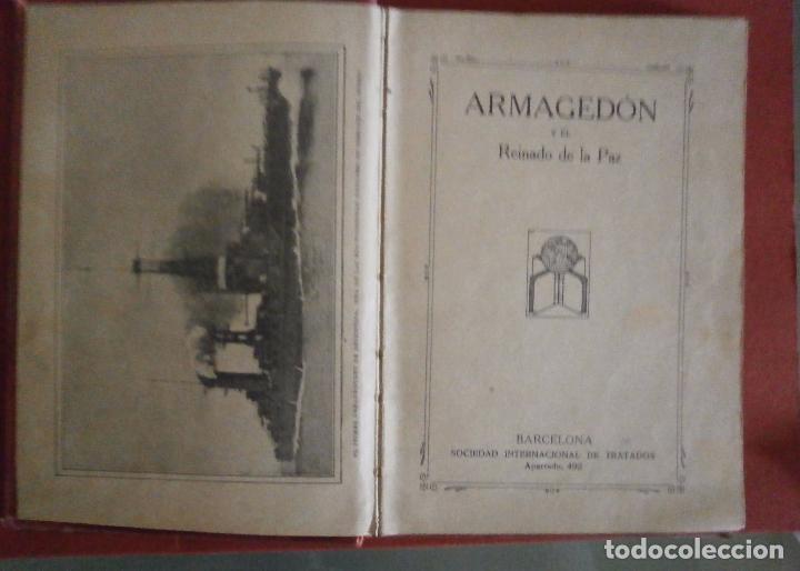 Libros antiguos: Armagedon y el reinado de la paz. - Foto 1