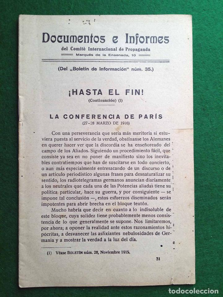 Libros antiguos: Documentos e Informes del Comit&eacute; de propaganda a&ntilde;o 1916 - Foto 1