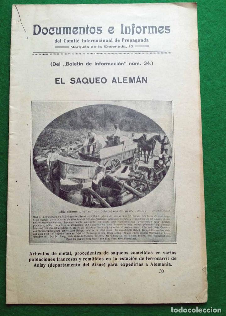 Libros antiguos: Documentos e Informes del Comit&eacute; de propaganda a&ntilde;o 1916 - Foto 1