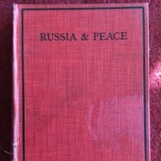 Libros antiguos: RUSSIA & PEACE. DR FRIDTJOF NANSEN. 1923. Lote 191144540