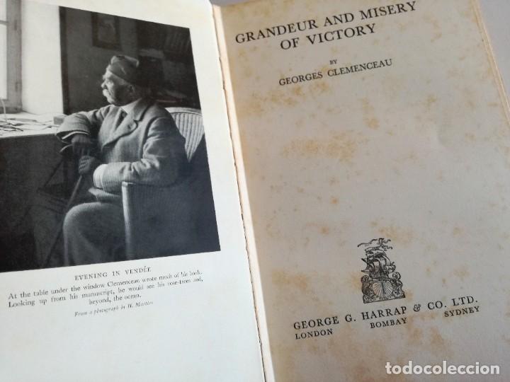 Libros antiguos: GRANDEZAS Y MISERIAS DE UNA VICTORIA - GEORGES CLEMENCEAU, PRIMER MINISTRO FRANCIA - IGM - Foto 3 - 270614033