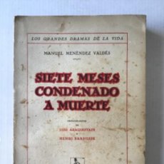 Libros antiguos: SIETE MESES CONDENADO A MUERTE. - MENÉNDEZ VALDÉS, MANUEL.