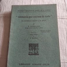 Libros antiguos: ALEMANIA POR ENCIMA DE TODO - E. DURKHEIM 1915 47P. 21X13. Lote 302646433