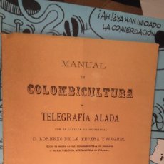 Libros antiguos: MANUAL DE COLOMBICULTURA Y TELEGRAFÍA ALADA. ED. FACSÍMIL. MADRID 1893. Lote 314462443
