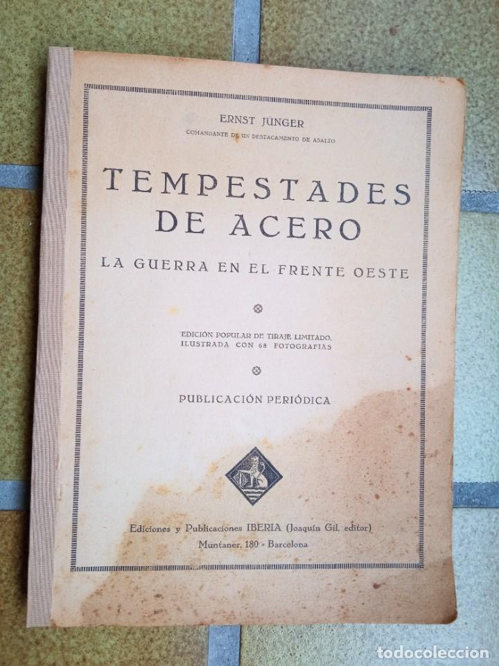 Libros antiguos: Tempestades de acero. Autor: Ernst Junger - Foto 1