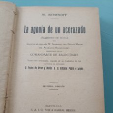Libros antiguos: LA AGONÍA DE UN ACORAZADO. W. SEMENOFF 1913