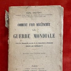 Libros antiguos: H. CORDA. LA GUERRE MONDIALE. CHAPELOT, PARIS, 1922
