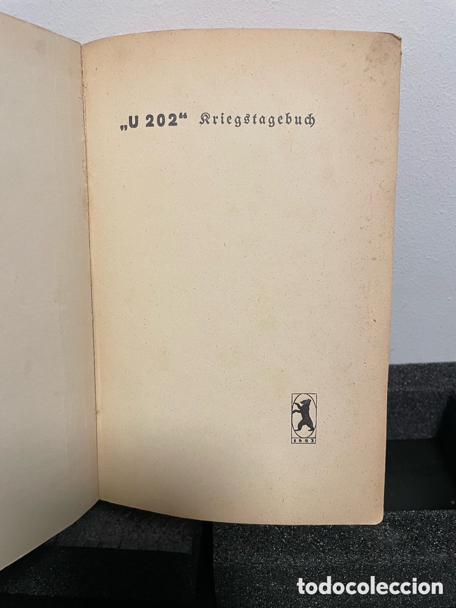 Libros antiguos: Libro Kriegstagebuch &rdquo;U202&rdquo; (Diaria de guerra) - Foto 3