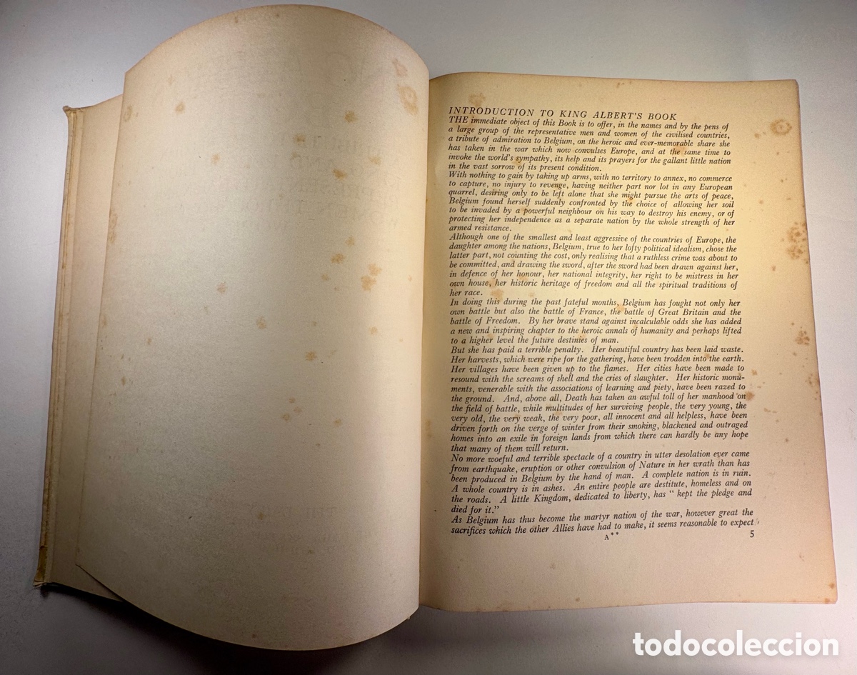 Libros antiguos: King Albert&acute;s Book. 1914 Hardback - Foto 9