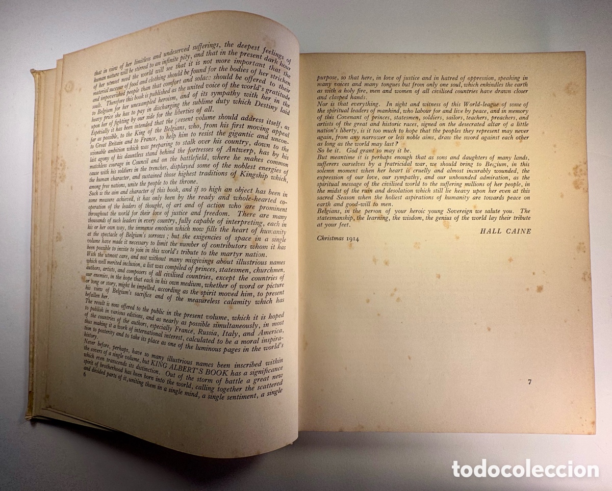 Libros antiguos: King Albert&acute;s Book. 1914 Hardback - Foto 10