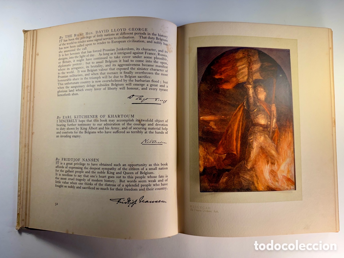 Libros antiguos: King Albert&acute;s Book. 1914 Hardback - Foto 12