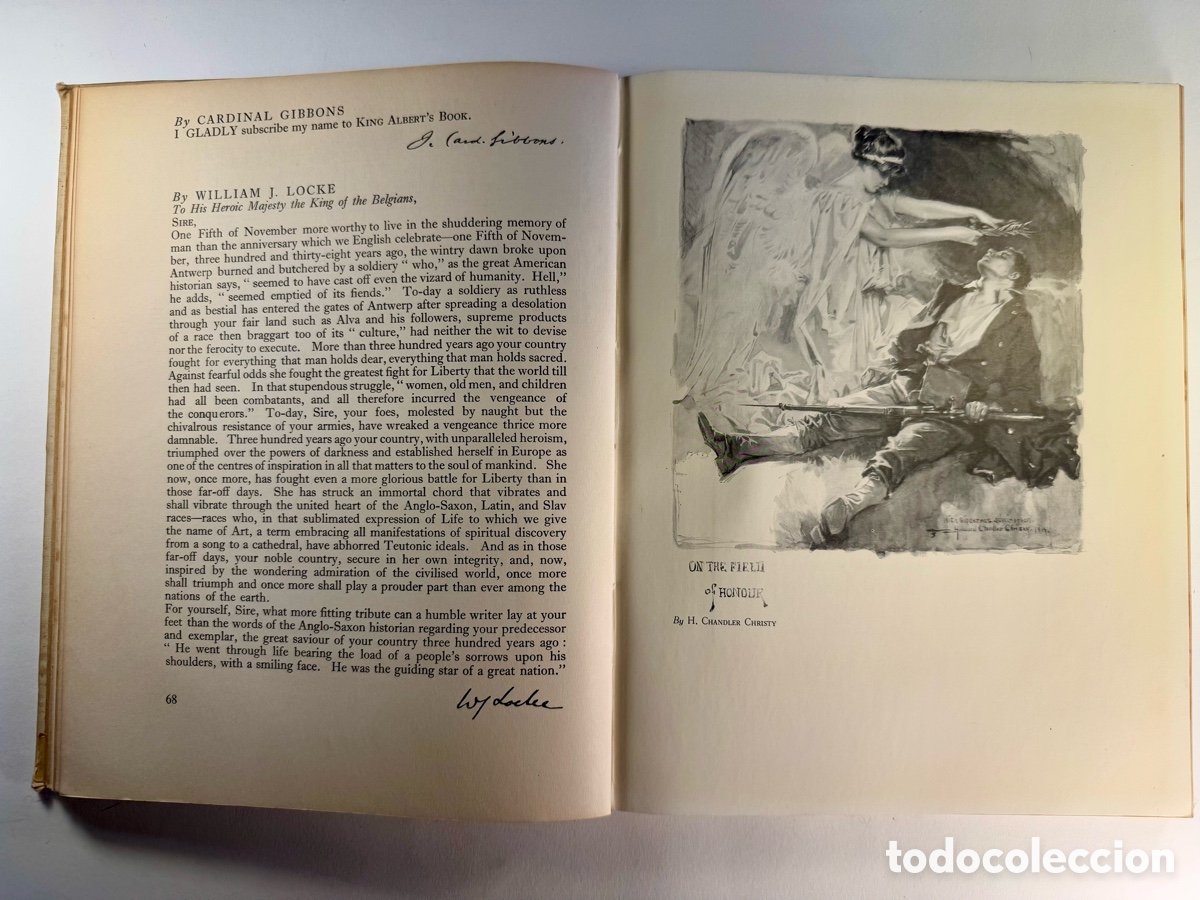 Libros antiguos: King Albert&acute;s Book. 1914 Hardback - Foto 13