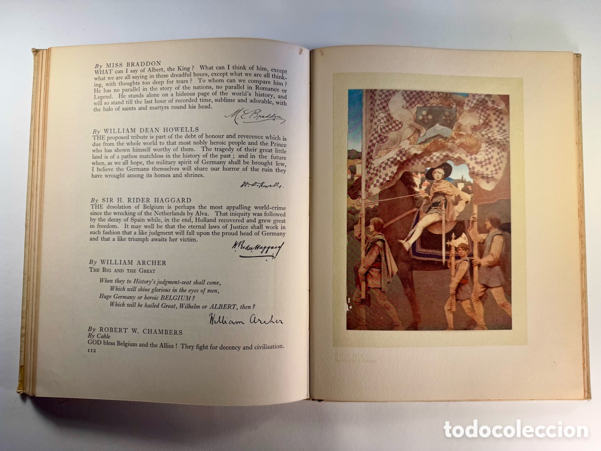Libros antiguos: King Albert&acute;s Book. 1914 Hardback - Foto 14