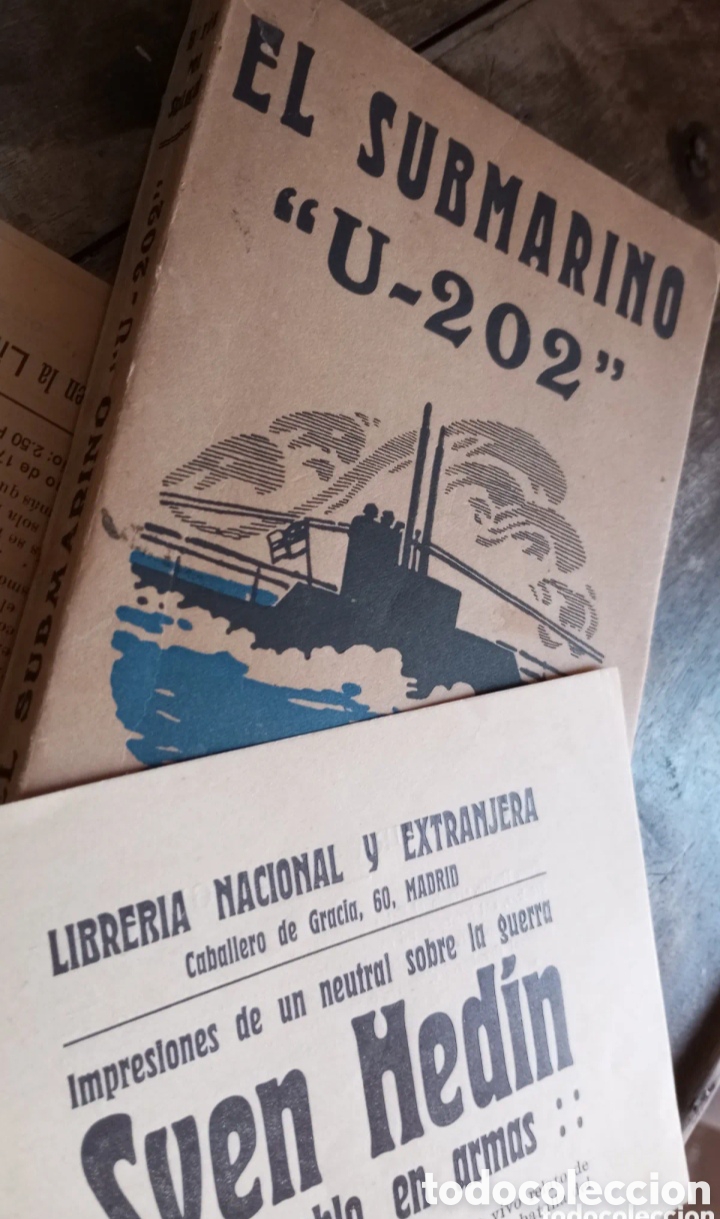 Libros antiguos: EL SUBMARINO U-202 DIARIO DE LA GUERRA 1a EDICI&Oacute;N Bar&oacute;n Spiegel A&Ntilde;O 1917.