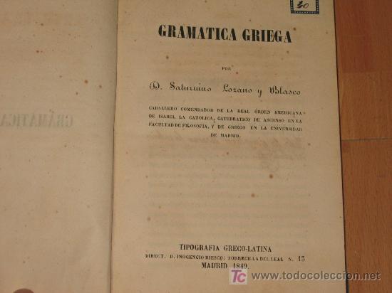 Libros antiguos: GRAMATICA GRIEGA - Foto 3