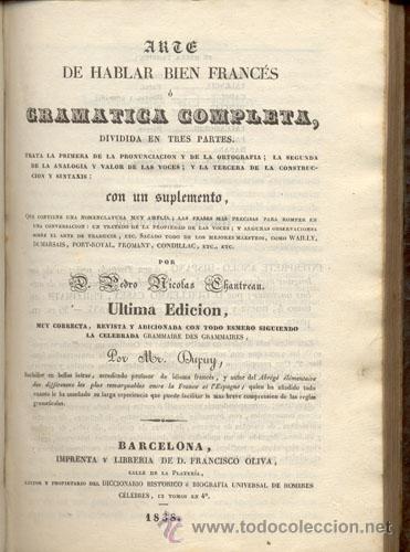 Libros antiguos: ARTE de HABLAR bien FRANCÉS – Año 1838 - Foto 3 - 27276468