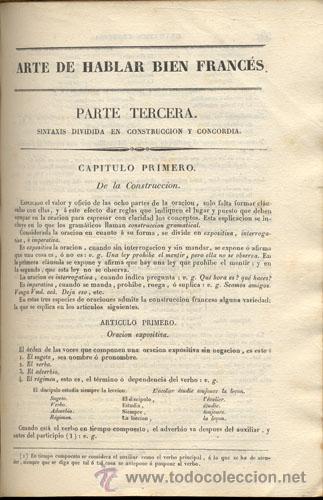 Libros antiguos: ARTE de HABLAR bien FRANCÉS – Año 1838 - Foto 6 - 27276468