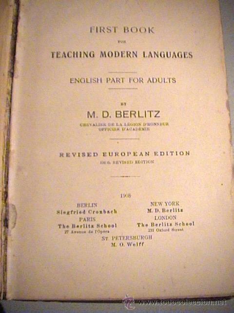 Libros antiguos: English first book berlitz 1908 - Foto 2