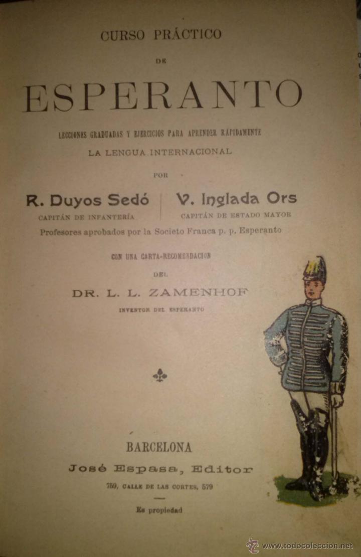 Libros antiguos: TRES OBRAS DE ESPERANTO CURSO PRACTICO + MANUAL Y EJERCICIOS + CLAVE DE LOS TEMAS - Foto 1