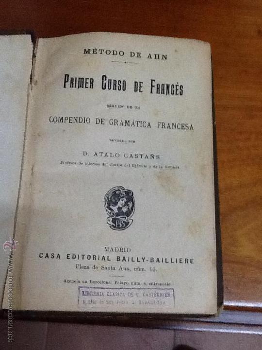 Libros antiguos: PRIMER CURSO DE FRANCES. C.1915 - Foto 1