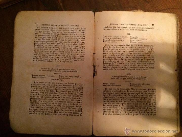 Libros antiguos: Libro escolar segundo curso de Franc&eacute;s a&ntilde;os 20 - Foto 2