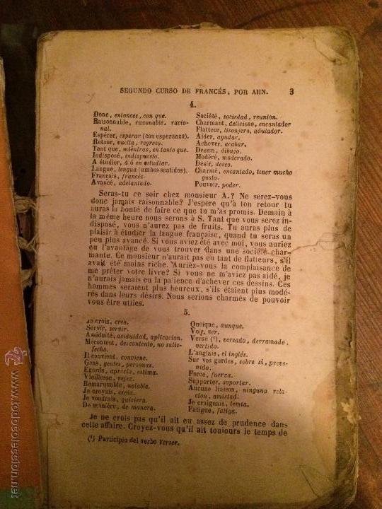 Libros antiguos: Libro escolar segundo curso de Franc&eacute;s a&ntilde;os 20 - Foto 3