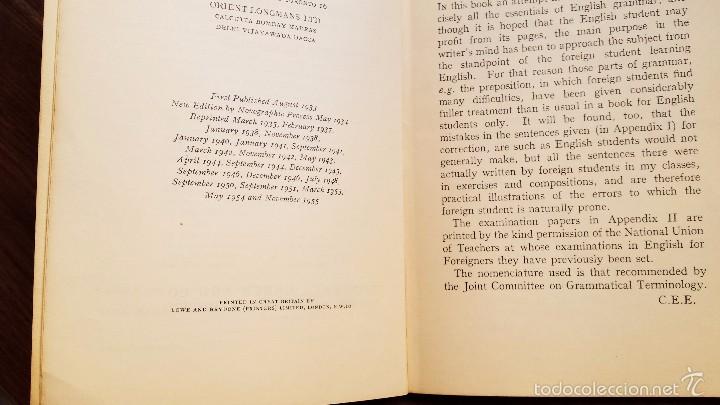Libros antiguos: A CONCISE ENGLISH GRAMMAR FOR FOREIGN STUDENTS- C.E. ECKERSLEY - Foto 2